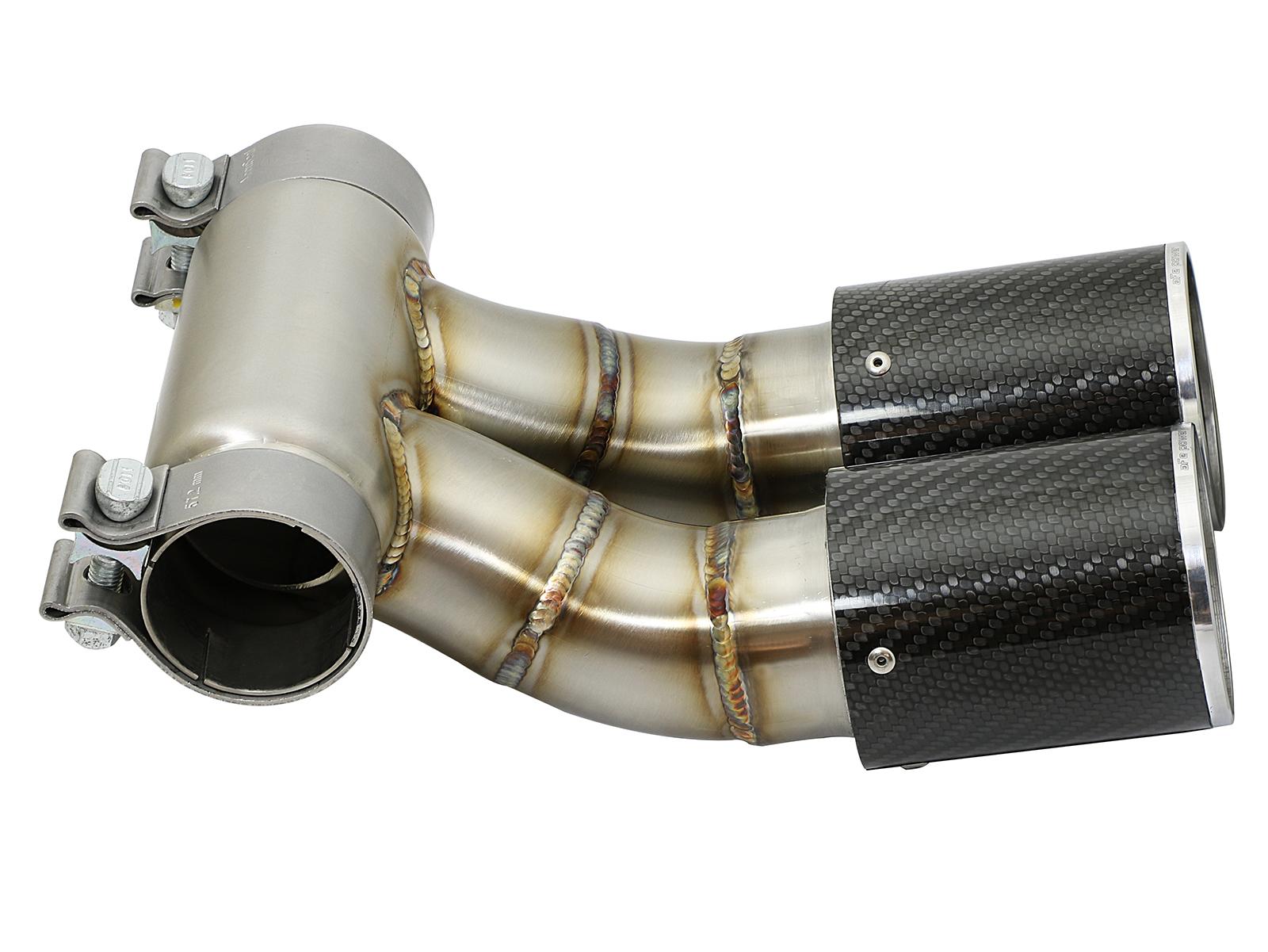 AFE MACH Force-Xp 3-1/2 IN Carbon Fiber OE Replacement Exhaust Tips (2013-2016 Boxster, Cayman) - 49C36413-C