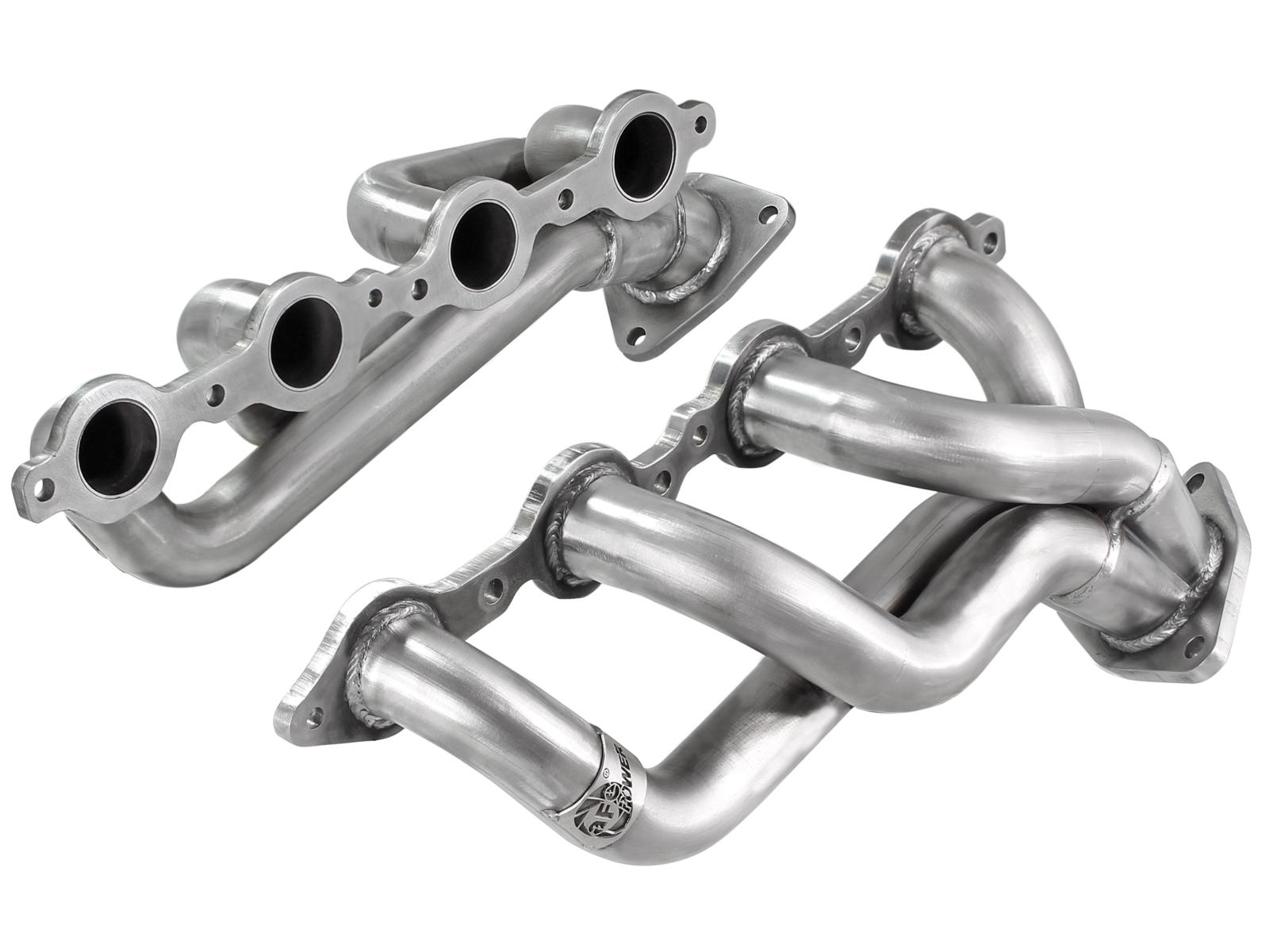 AFE Twisted Steel 409 Stainless Steel Short Tube Header (GM Silverado/Sierra 1500 02-13 V8 (GMT800/900)) - 48-44001