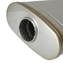 AFE MACH Force-Xp 304 Stainless Steel Muffler (2-1/2 IN ID Center/Offset x 9 IN W x 4 IN H x 18 IN L - Oval Body) - 49M30019