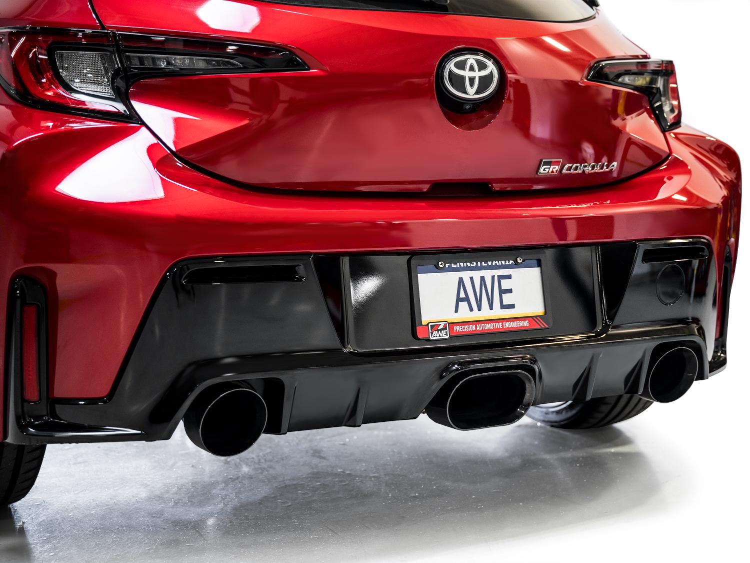 AWE Touring Edition Exhaust for GR Corolla - Diamond Black Tips - 3015-53472