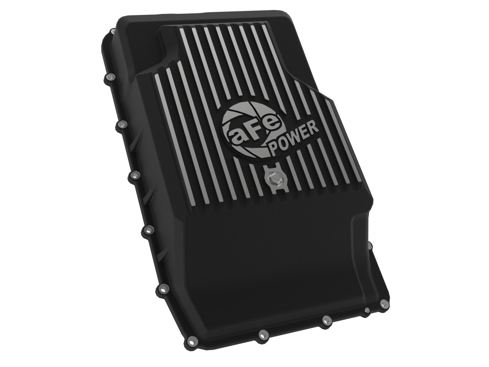 AFE aFe POWER Pro Series Transmission Pan Black w/ Machined Fins - 46-71330B