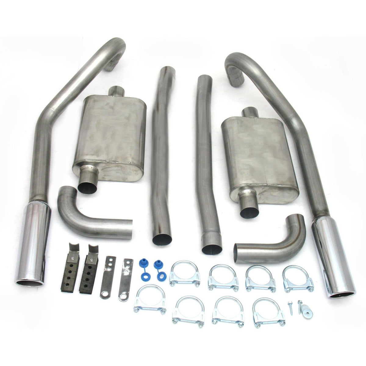 JBA 67-70 Mustang Exhaust w/Tips (1965-1970 Mustang) - 40-2654