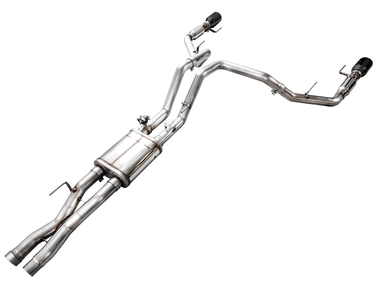 AWE SwitchPath Exhaust - Diamond Black Tips (2021-2023 F-150 Raptor 3.5L) - 3025-33356