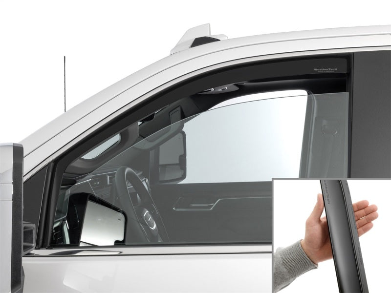 WeatherTech 20-26 Chevrolet Silverado 25/3500HD DC/CC Front Side Window Deflectors - Matte Black