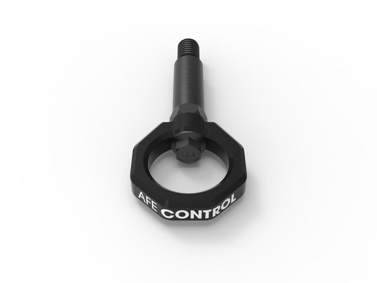 aFe CONTROL Front Tow Hook Black - 450-502001-B