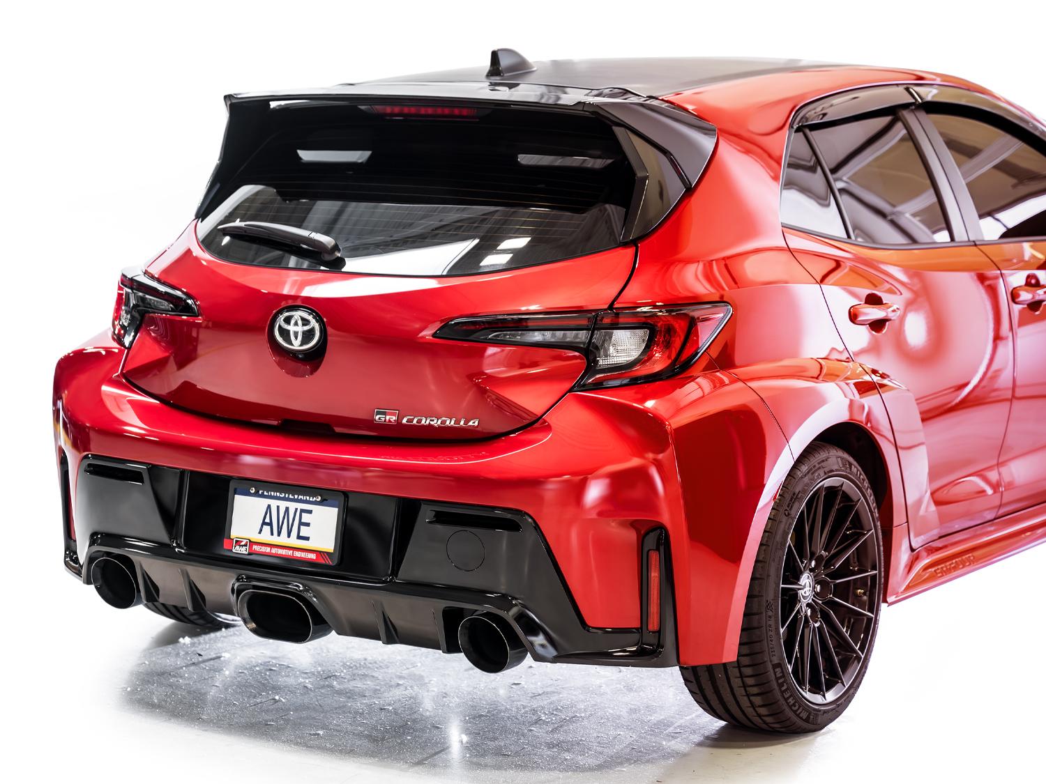 AWE Touring Edition Exhaust for GR Corolla - Diamond Black Tips - 3015-53472
