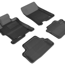 3D MAXpider 2008-2012 Honda Accord Coupe Kagu 1st & 2nd Row Floormats - Black