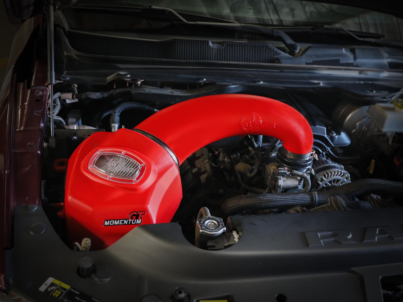 AFE Momentum GT Red Edition Cold Air Intake System - Pro DRY S Filter (2019-2023 RAM 1500 (DT) V8-5.7L HEMI  ) - 50-70013DR