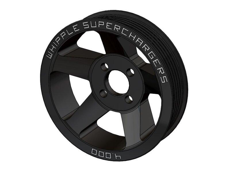 Whipple 6-Rib SCP 4 Bolt Supercharger Pulley (2011-2026 Mustang / F-150 5.0L Whipple 2.3L / 2.9L Rear Feed / Gen 5 3.0L )