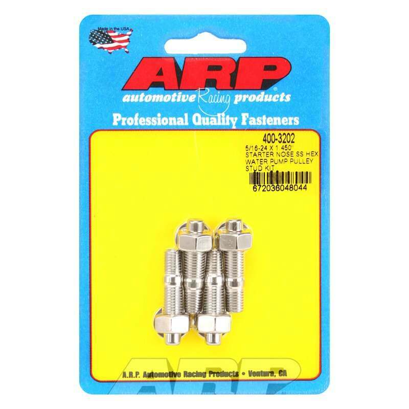ARP 5/16-24 X 1.450 starter nose SS hex water pump pulley stud kit - 400-3202