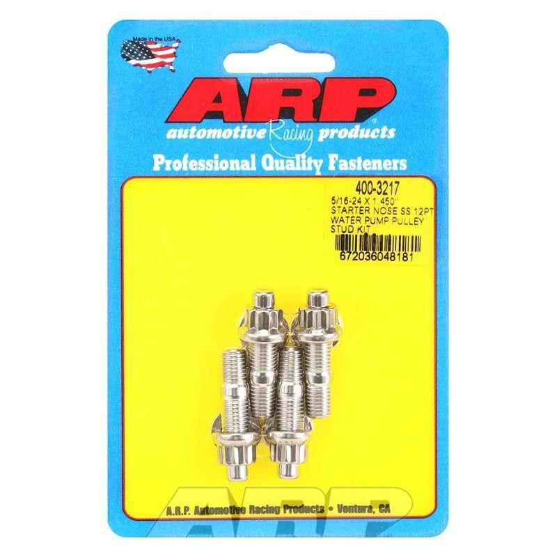 ARP 5/16-24 X 1.450 starter nose SS 12pt water pump pulley stud kit - 400-3217