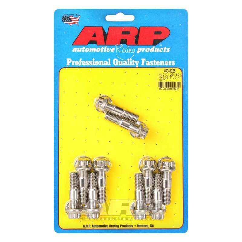 ARP M10 X 1.25/1.50 X 48mm broached stud kit 10pcs - 400-8028