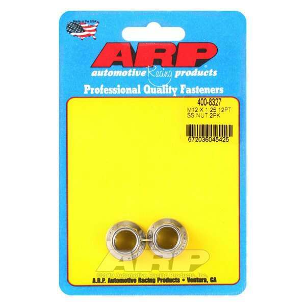 ARP M12 X 1.25 (M14 wr) SS 12pt nut kit - 400-8327