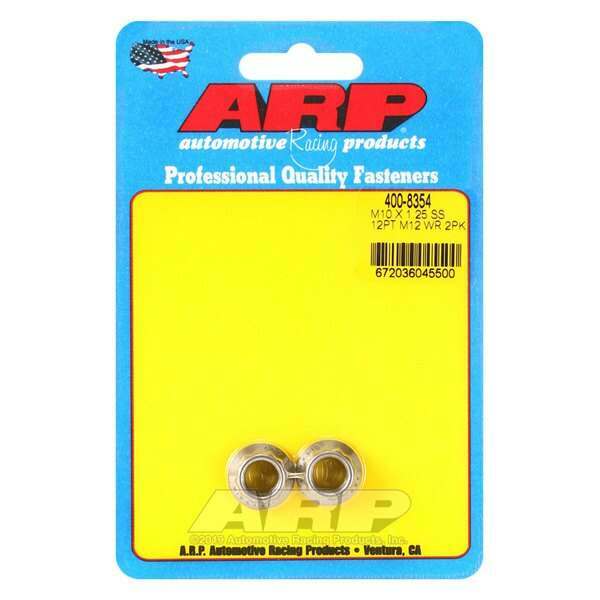ARP M10 X 1.25 (M12 wr) SS 12pt nut kit - 400-8354