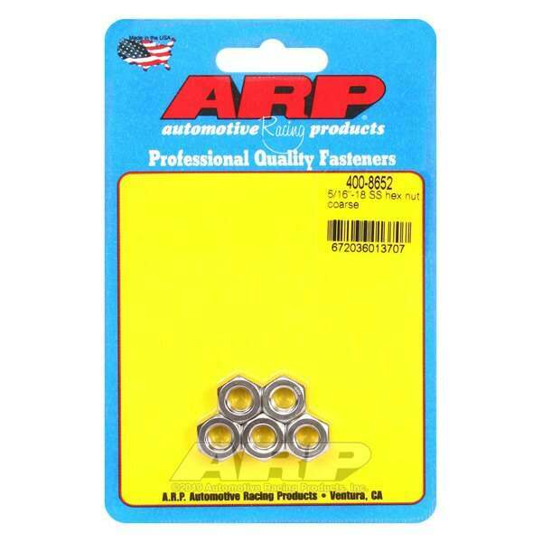 ARP 5/16-18 SS coarse hex nut kit - 400-8652