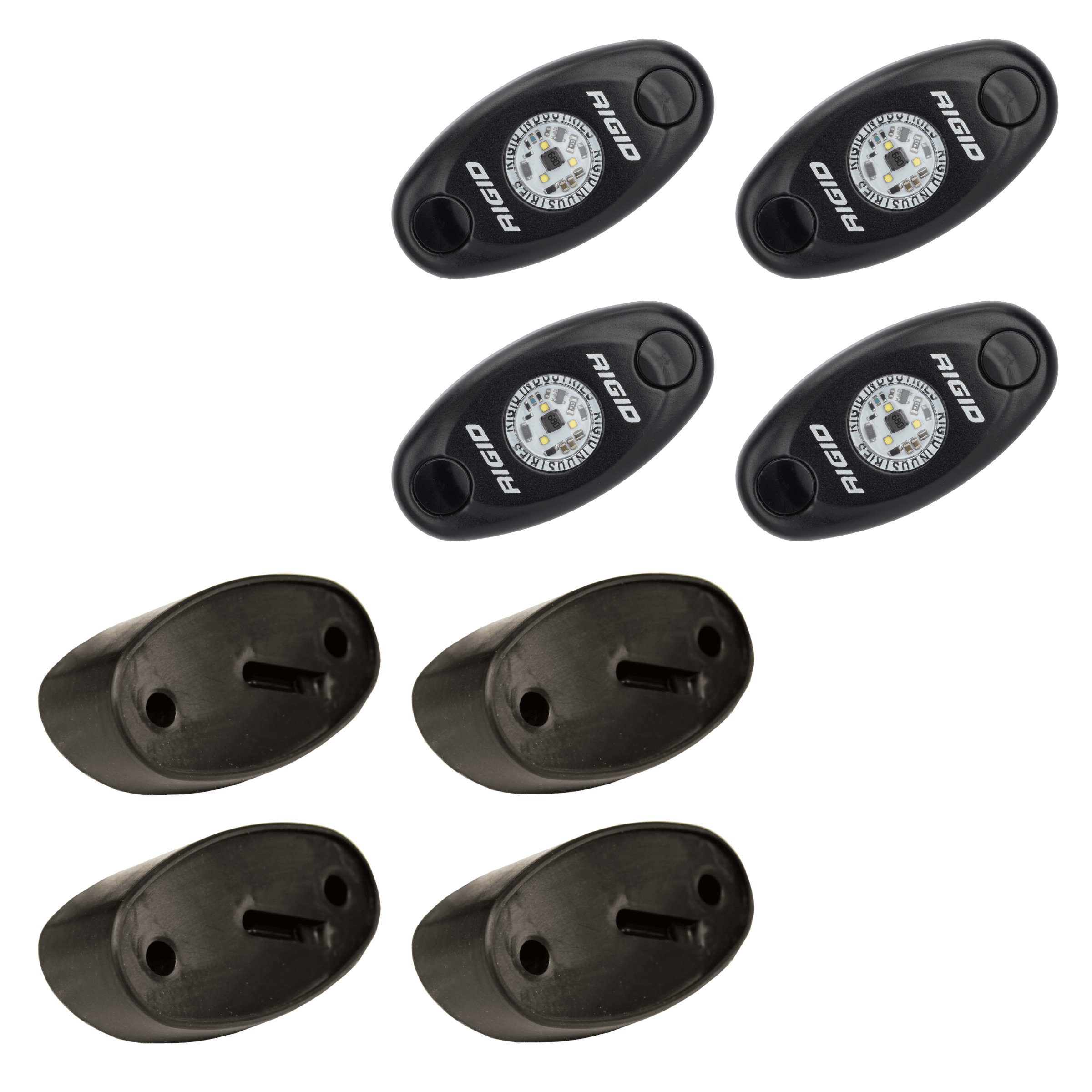 RIGID Industries Rigid A-Series Led Universal Rock Light Kit, High Power Red, Set Of 4 - 400213