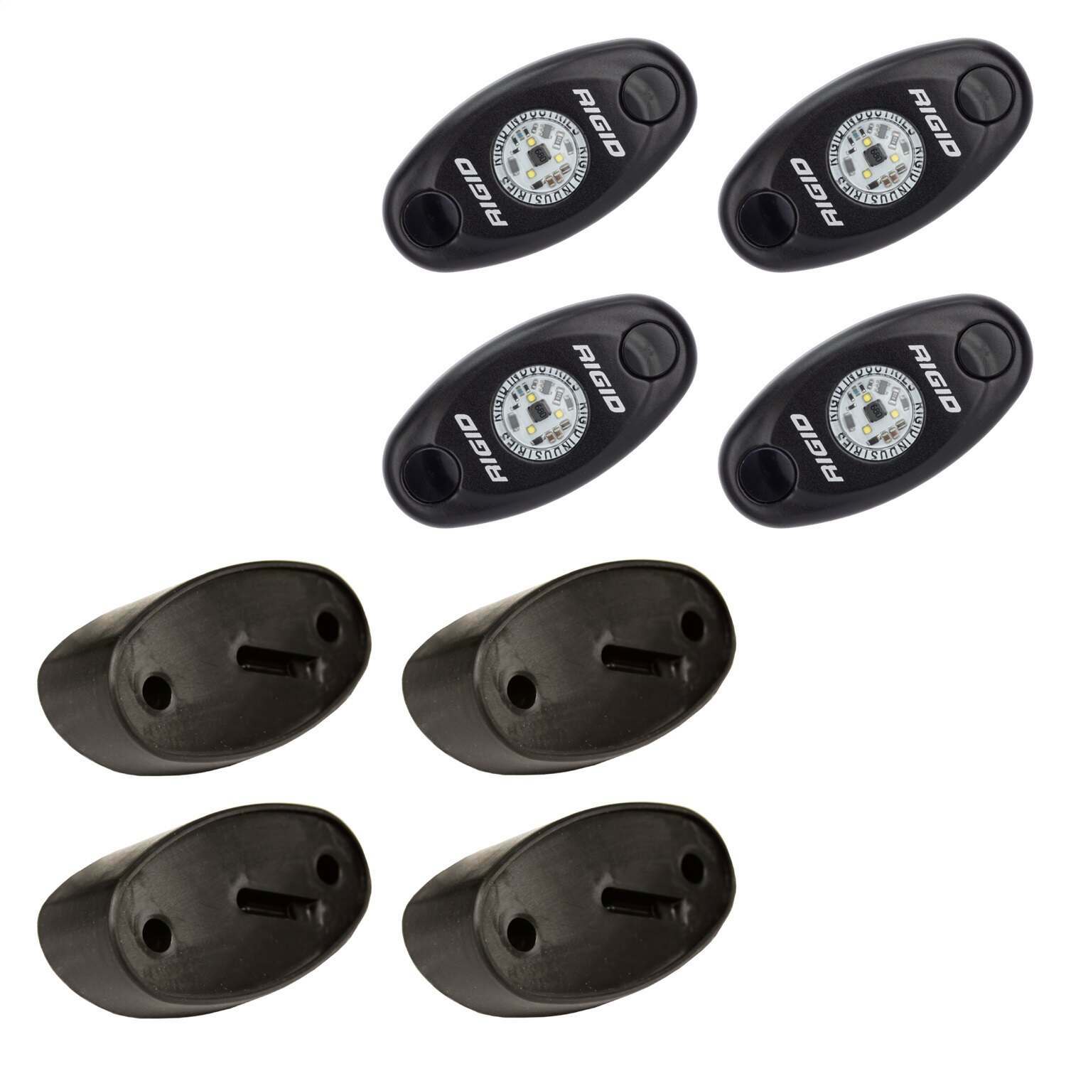 RIGID Industries Rigid A-Series Led Universal Rock Light Kit, High Power Amber, Set Of 4 - 400243