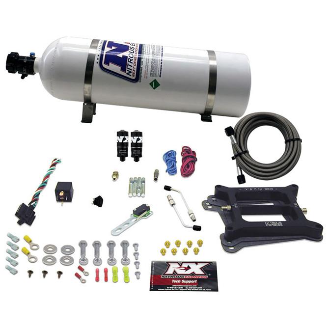 Nitrous Express 4150 Hitman Plus 4-Bbl (50-100-150-200Hp) With 15Lb Bottle - 40041-15