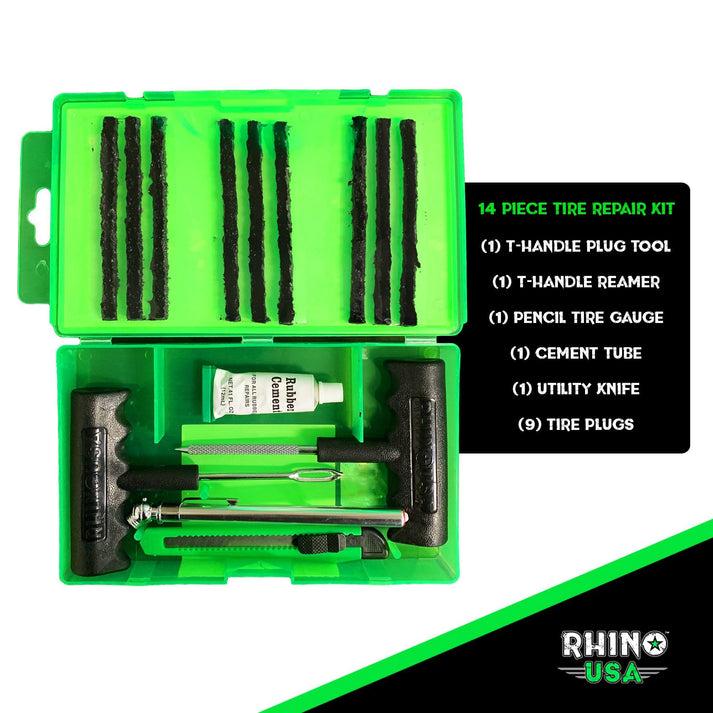 Rhino USA Rhino Usa 14-Piece Compact Tire Repair Plug Kit - RNO-PLUG-PACK