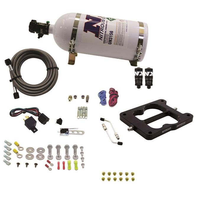 Nitrous Express Q-Jet/Holley Spread Bore Hitman Plus (50-100-150-200Hp) With 10Lb Bottle - 40081-10