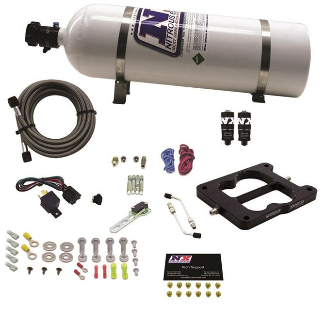 Nitrous Express Q-Jet/Holley Spread Bore Hitman Plus (50-00-150-200Hp) With 15Lb Bottle - 40081-15