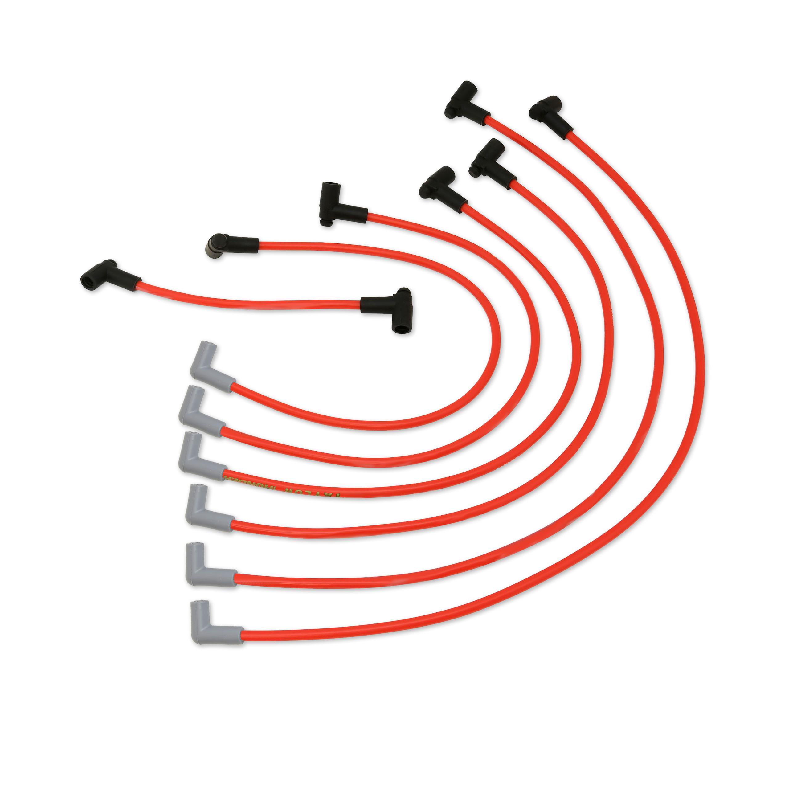TAYLOR CABLE Thundervolt 8.2 custom 6 cyl red Spark Plug Wires - 84298