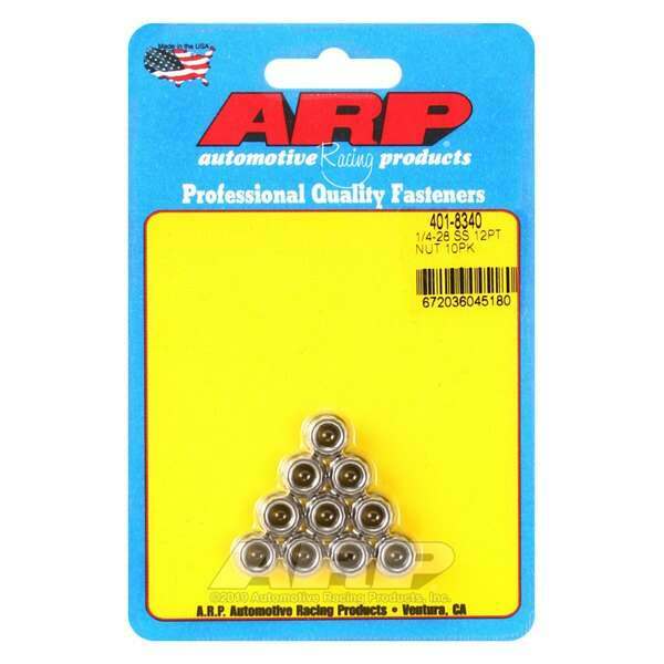ARP 1/4-20 SS 12pt nut kit - 401-8340
