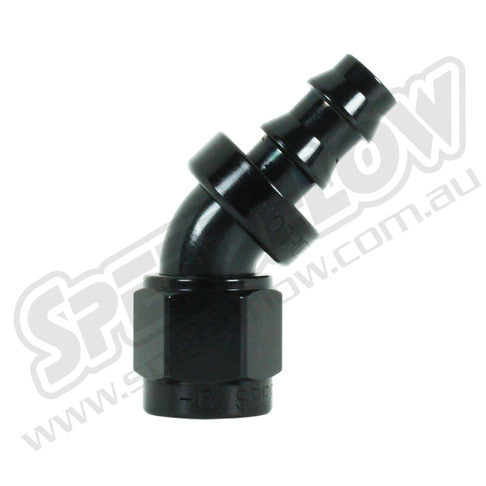 SpeedFlow -4 45 DEGREE HOSE END - SF-402-04-BLK (representative image)