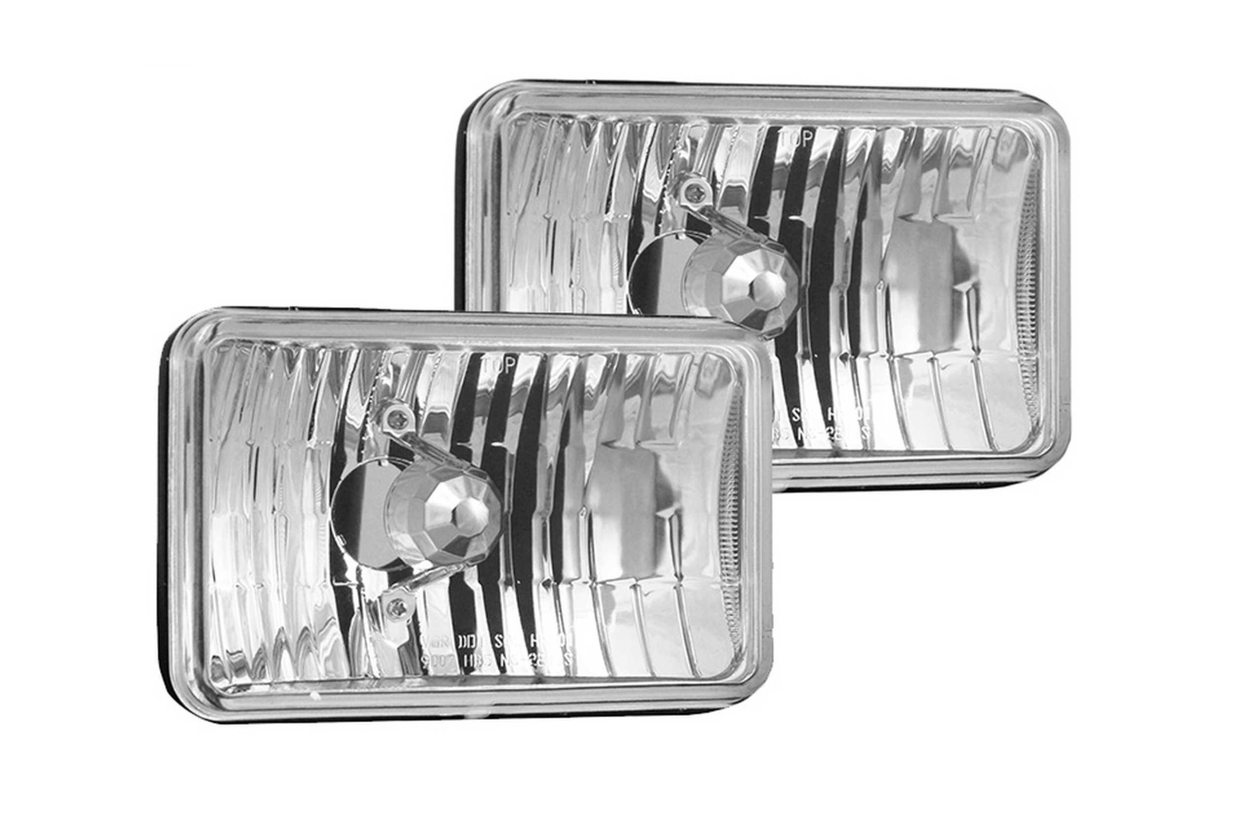 Vision X  Halogen Headlights: (Set / 4x6" Rectangle / Chrome) (Universal) - VX-46