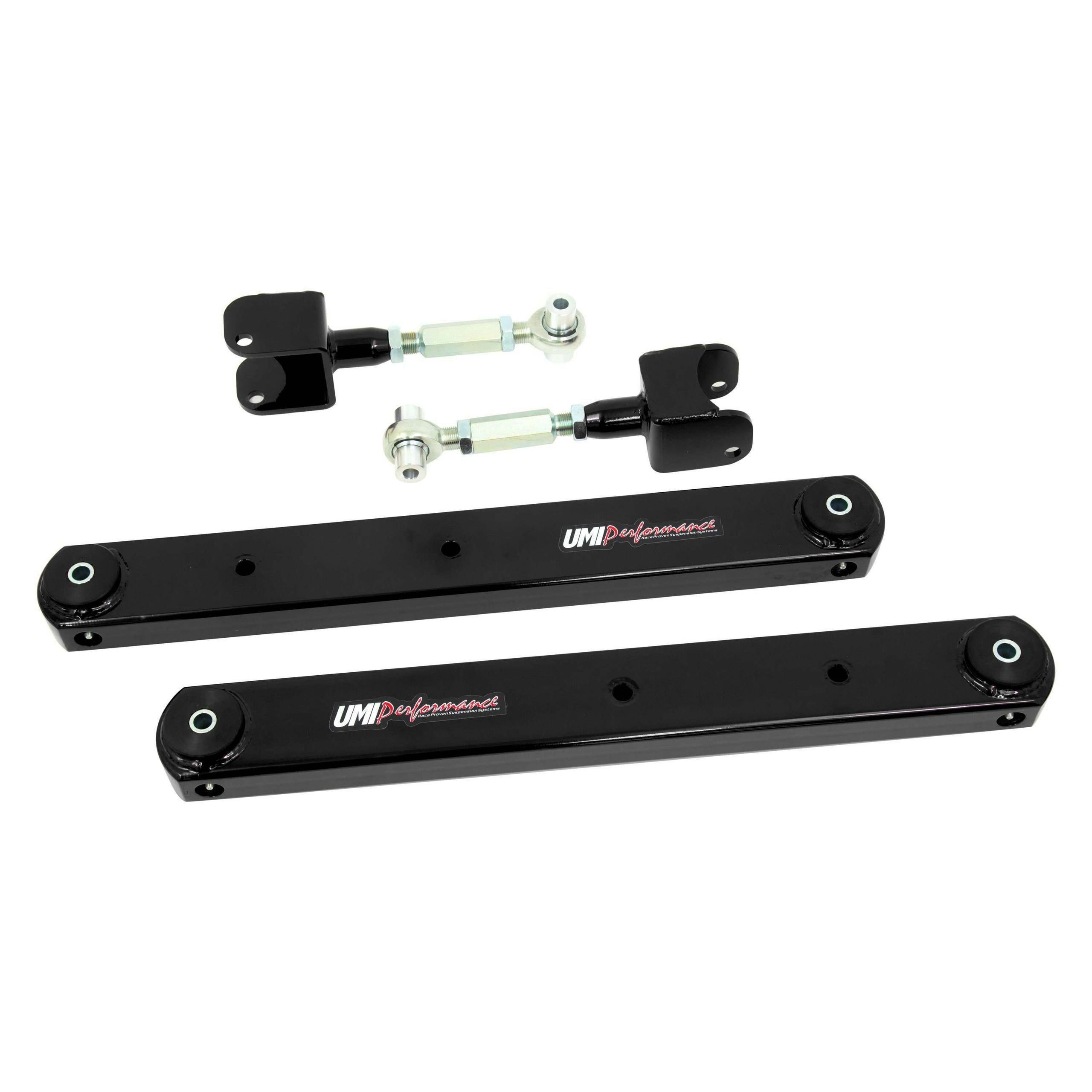 UMI Performance 1968-1972 GM A-Body Rear Control Arm Kit, Fully Boxed Lowers, Adjustable Uppers - 402117-B