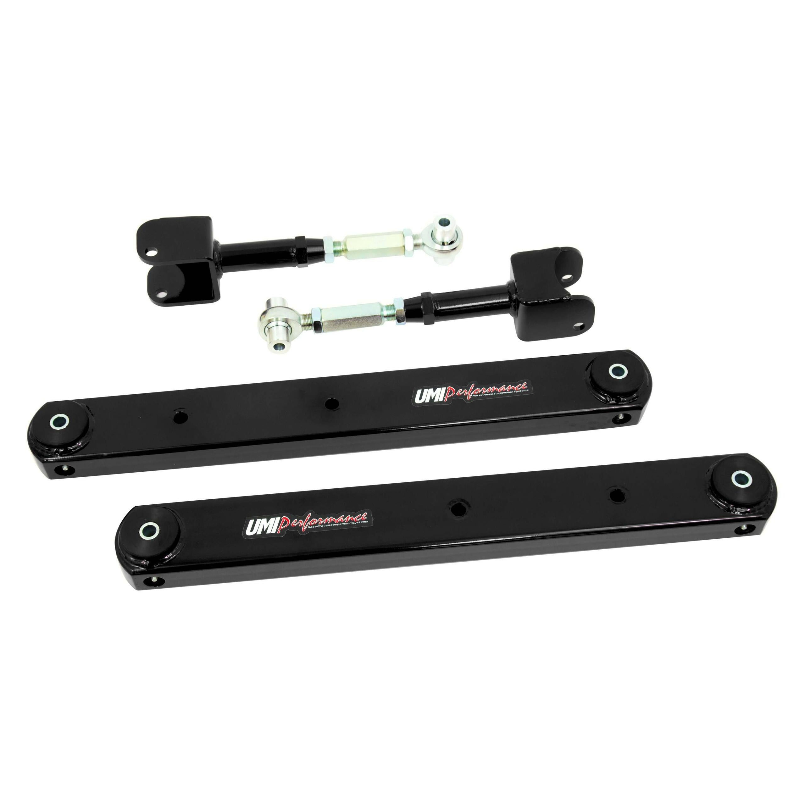 UMI Performance 1964-1967 GM A-Body Rear Control Arm Kit, Fully Boxed Lowers, Adjustable Uppers - 402119-B