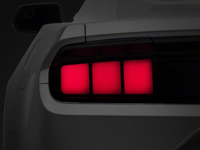 Raxiom Profile Led Tail Lights; Gloss Black Housing; Red Lens (2015-2023 Mustang) - 402182