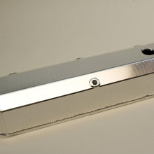 PRW Fabricated Aluminum Valve Covers, Ford 302/351W Style Cylinder Heads, Fabricated Billet Rail, 3 Long Fasteners & 2 Short, Satin Silver Anodized - 4030210
