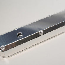 PRW Fabricated Aluminum Valve Covers, Chrysler-Mopar, Sbm 318 Fabricated Billet Rail With Vent Hole, Satin Silver Anodized - 4031800