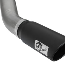 AFE Large Bore-HD 5 IN 409 Stainless Steel DPF-Back Exhaust System w/Black Tip (2013-2018 2500, 3500) - 49-42051-1B