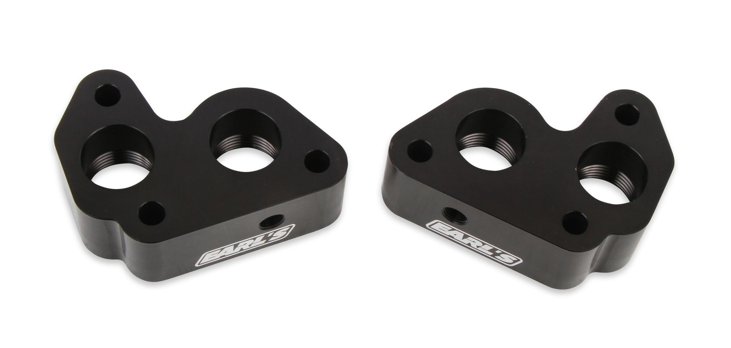 Earls LS0022ERL Gm Ls Water Pump Plates W/ -12 Orb Ports
