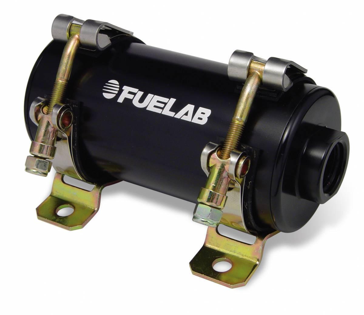 Fuelab Reduced Size EFI (Electronic Fuel Injection)In Line Fuel Pump Rated up to 700HP Street/Strip Speed Adjustable DC Brushless Driven Fuel Pump Black - 40401-1