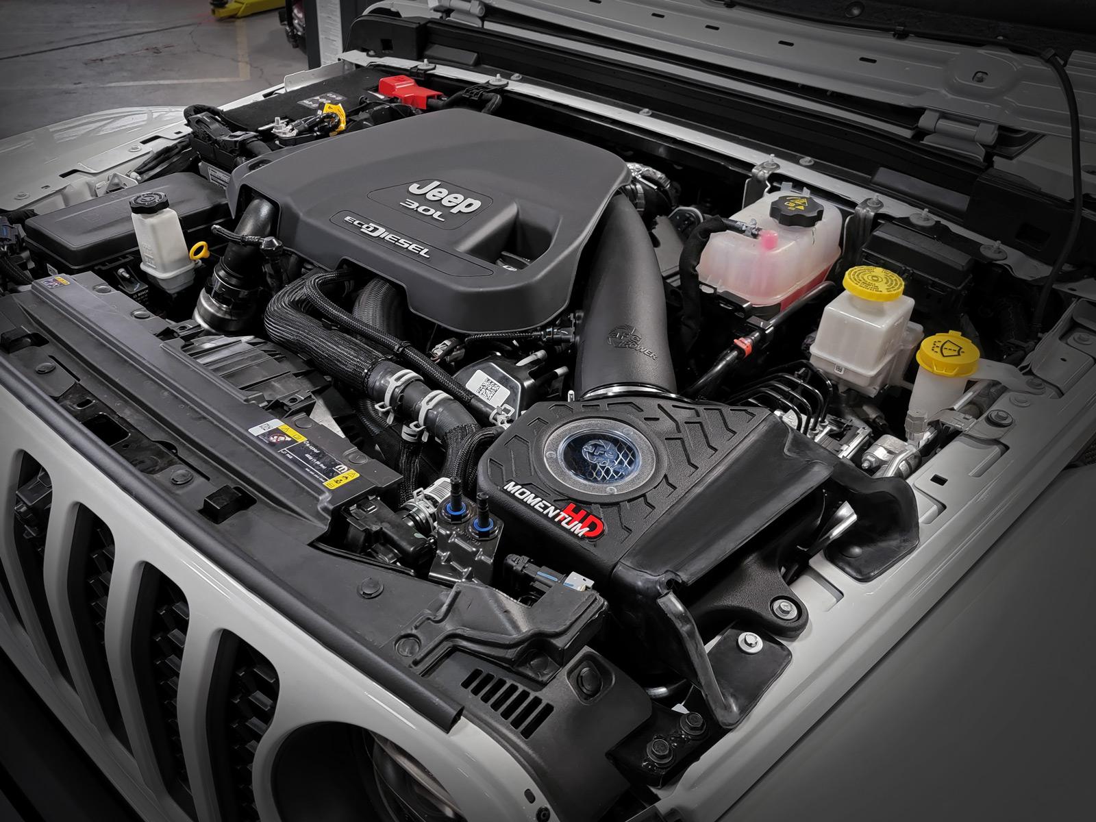 AFE Momentum HD Cold Air Intake System w/ Pro 10R Media (Jeep Wrangler (JL) 20-21 V6-3.0L (td)) - 50-70062T