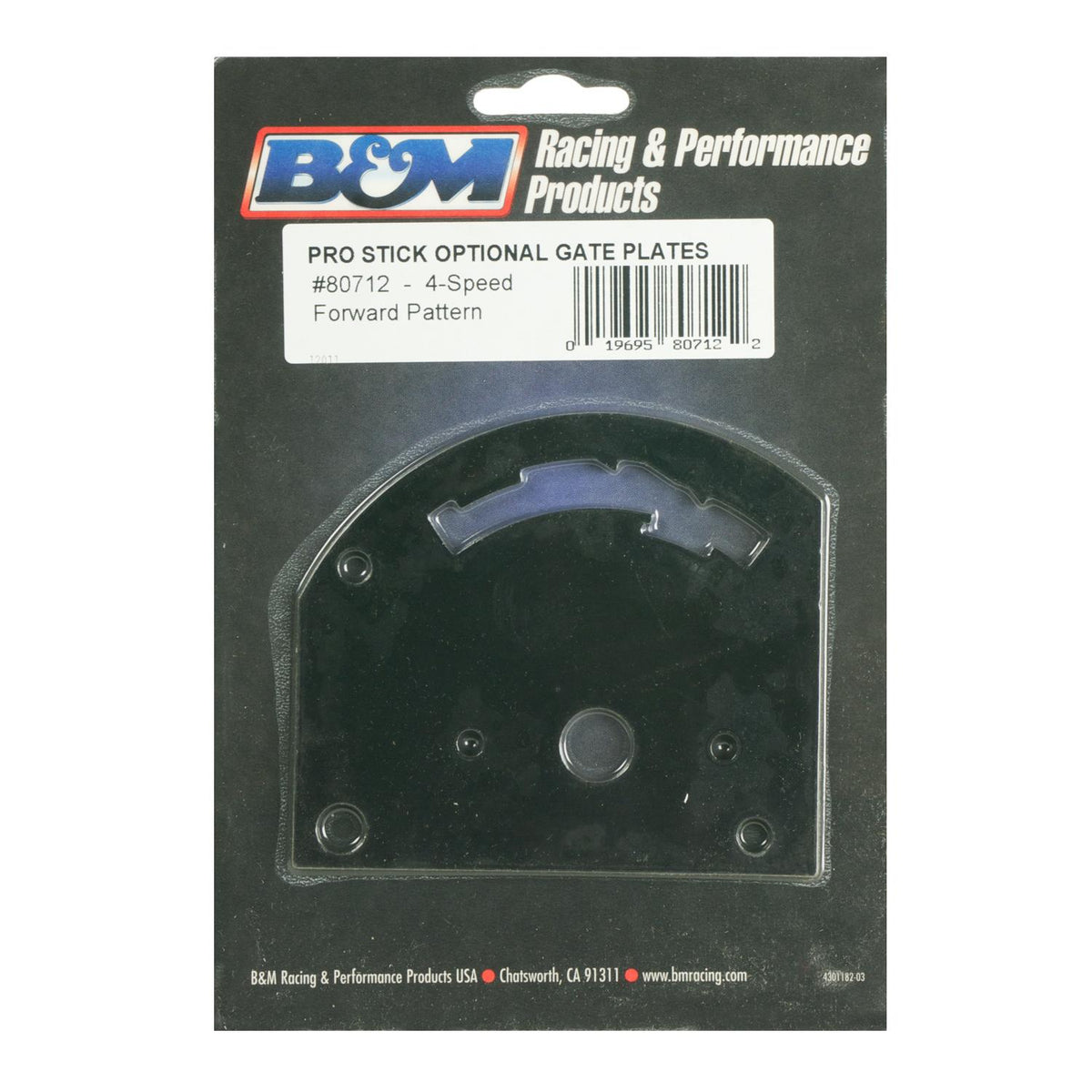 B&M B&amp;M Shifter Gate Plate - 4-speed Forward Pattern. - 80712