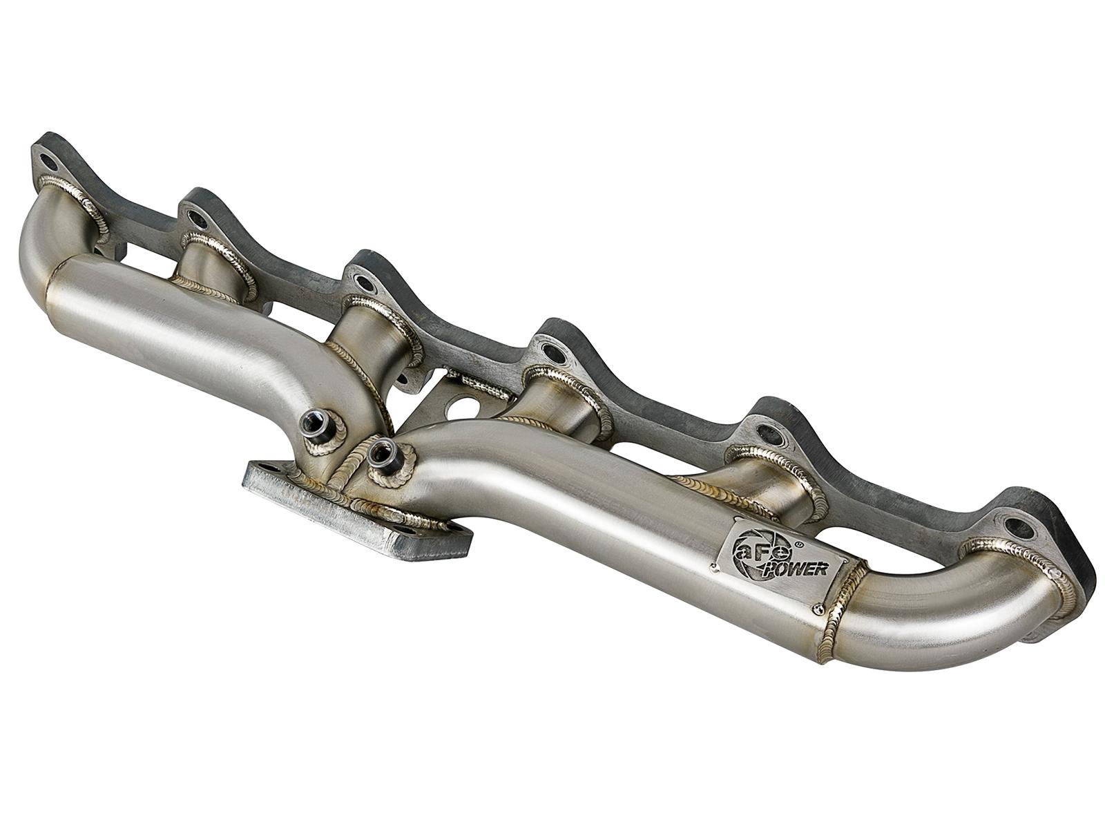 AFE Twisted Steel 304 Stainless Steel Header w/ T3 Turbo Flange (Dodge Diesel Trucks 98.5-02 L6-5.9L (td)) - 48-32020