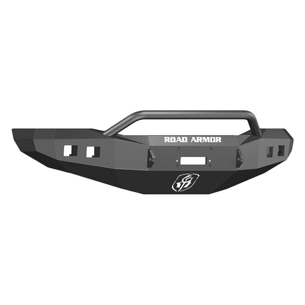 Road Armor Stealth Front Winch Bumper Pre-Runner Guard - Texture Black WARN M12000, Smittybilt XRC (2006-2009 2500, 3500, 4500, 5500) - 406R4B