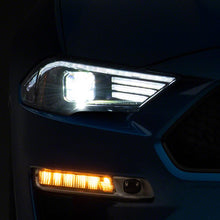 Raxiom Led Projector Headlights; Black Housing; Clear Lens (2018-2023 Ford Mustang) - 407614
