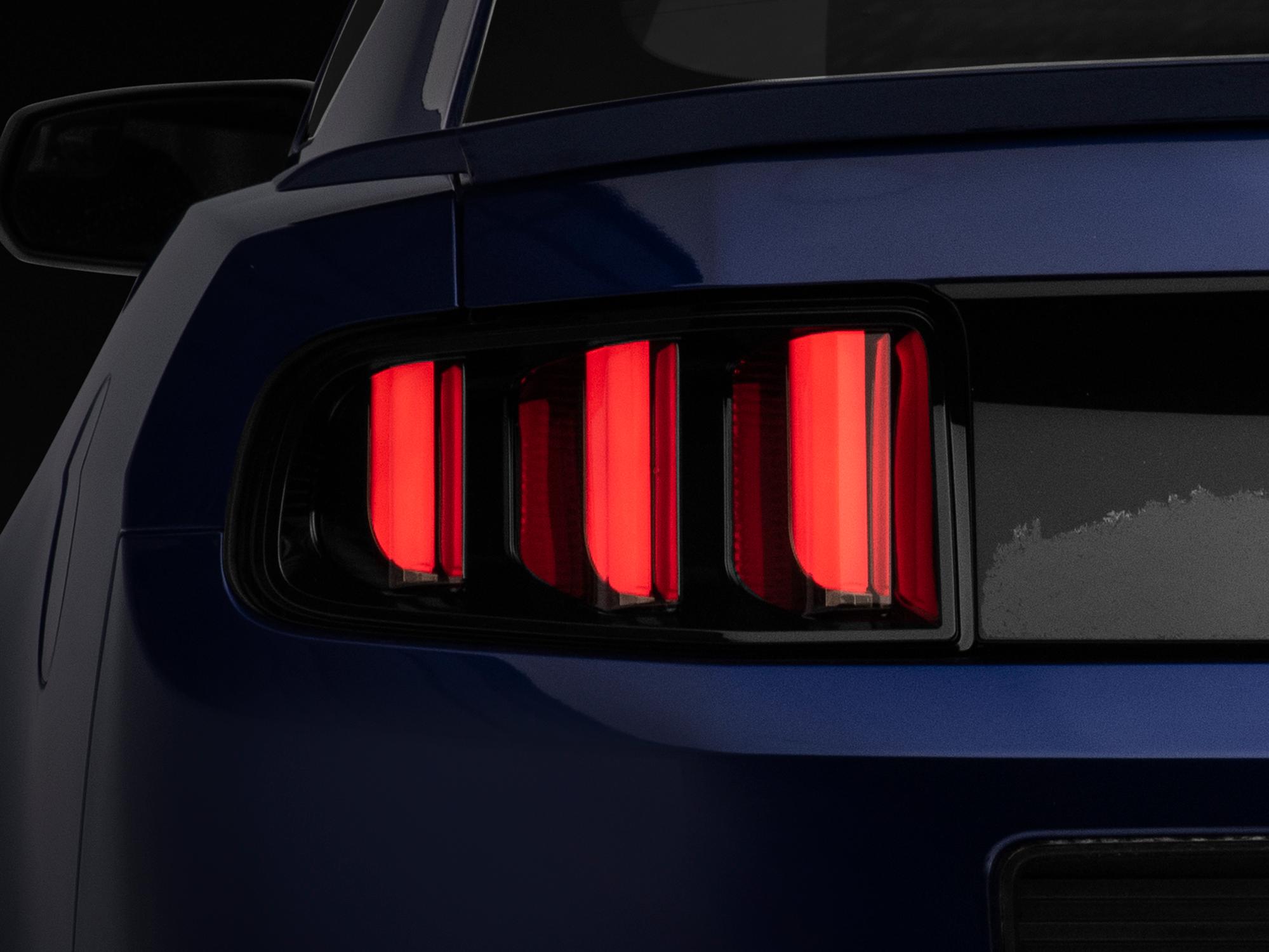 Raxiom 13-14 Ford Mustang Vector V2 Tail Lights- Black Housing (Clear Lens) - 408606