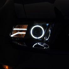 Raxiom 13-14 Ford Mustang LED Halo Projector Headlights- Black Housing (Clear Lens) - 408997