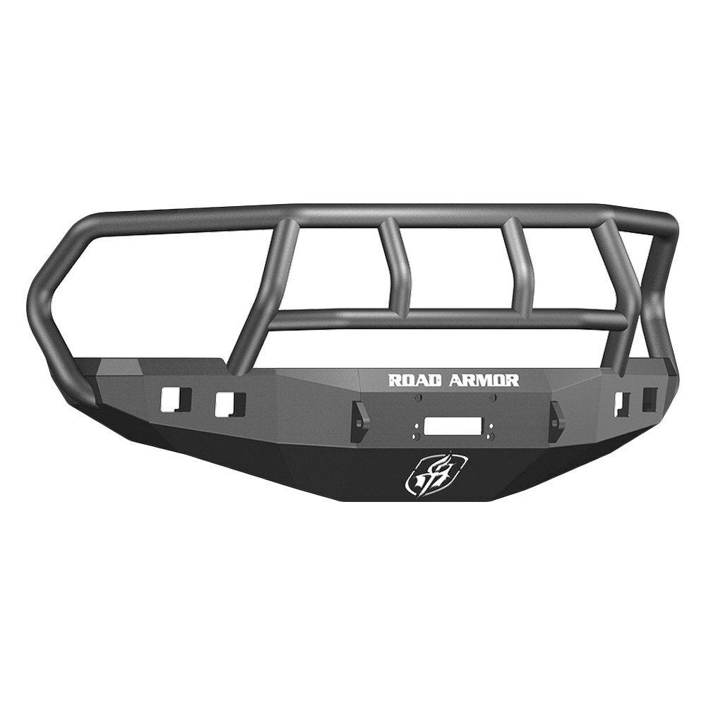 Road Armor Stealth Front Winch Bumper Titan II Guard - Texture Black WARN 16.5ti (2010-2018 2500, 3500, 4500, 5500) - 408R2B