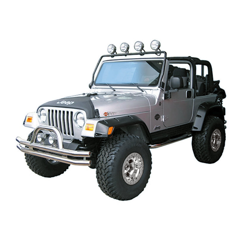 Rugged Ridge Light Bar Full Frame Black; 97-06 Jeep Wrangler Tj - 11232.01