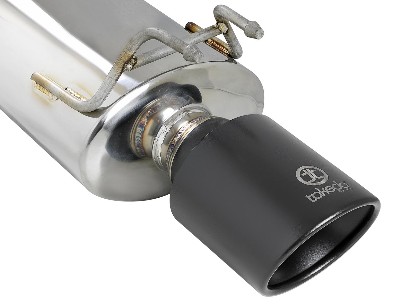 AFE Takeda 2-1/2 IN to 1-3/4 IN 304 Stainless Steel Cat-Back Exhaust w/ Black Tips (2013-2017 Accord) - 49-36605-B