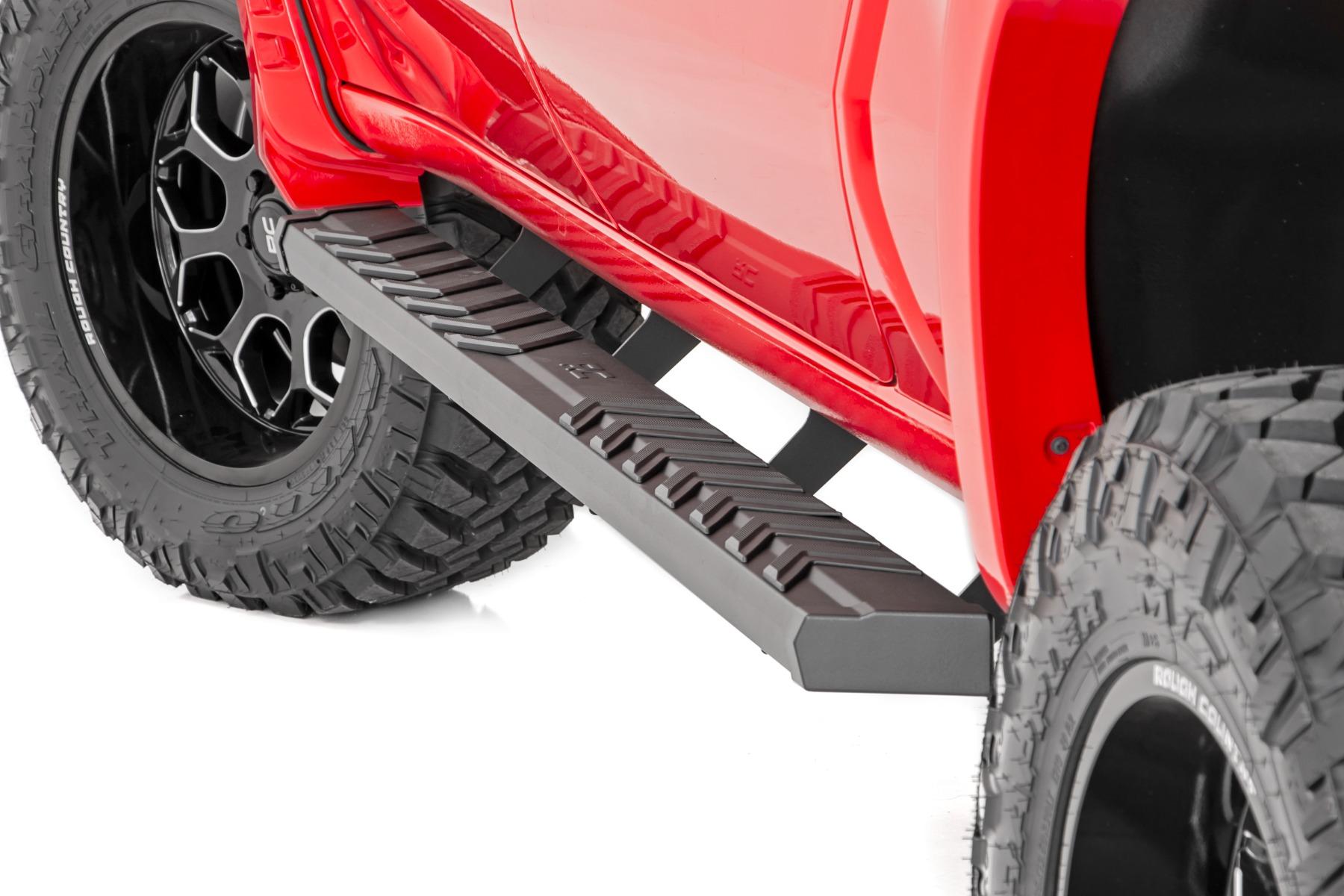 Rough Country BA2 Running Board Side Step Bars Silverado/Sierra 1500/2500HD/3500HD (19-26) (2020-2025 Silverado 2500 HD, Sierra 1500 Limited, Silverado 1500 LTD) - 41002A
