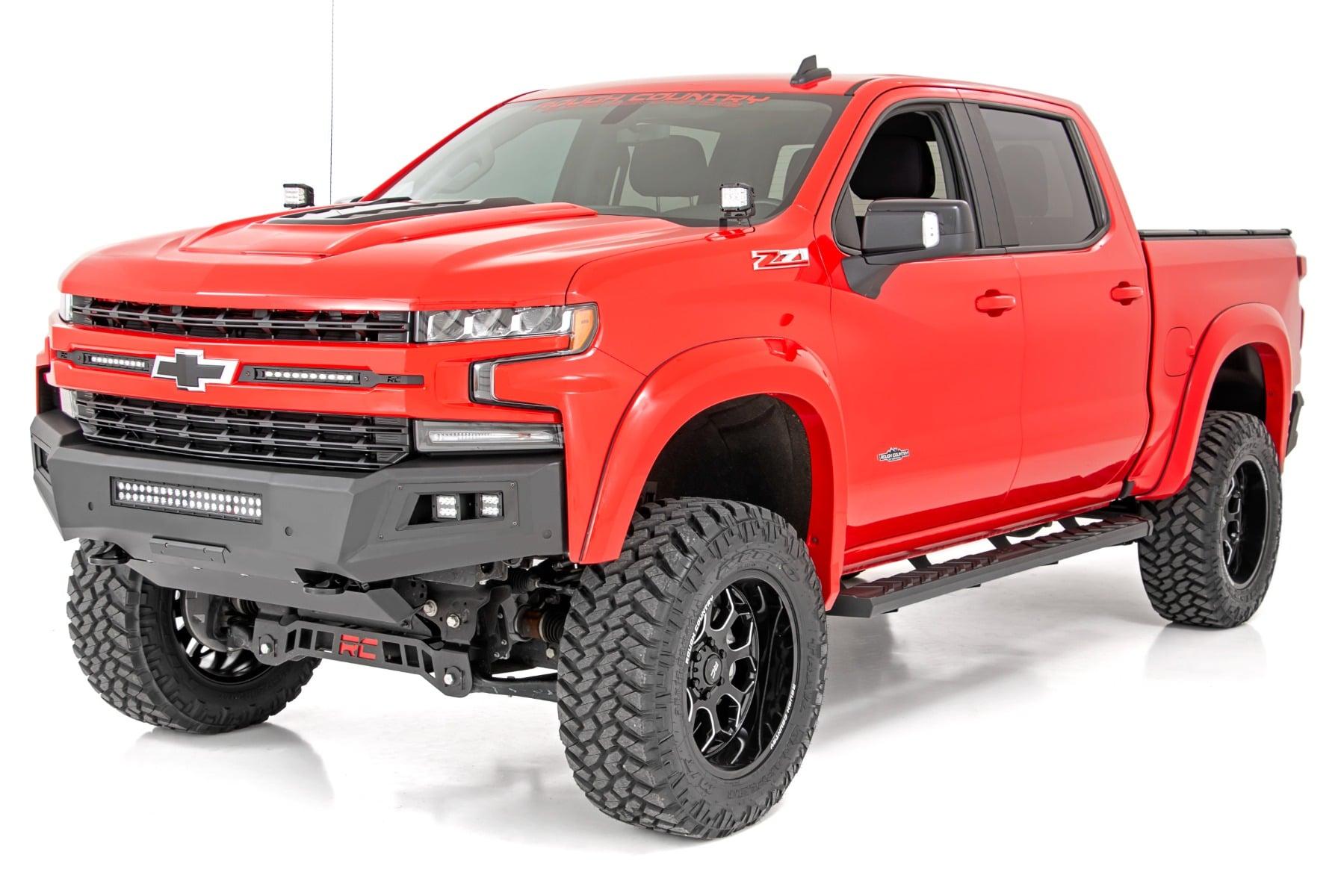 Rough Country BA2 Running Board Side Step Bars Silverado/Sierra 1500/2500HD/3500HD (19-26) (2020-2025 Silverado 2500 HD, Sierra 1500 Limited, Silverado 1500 LTD) - 41002A