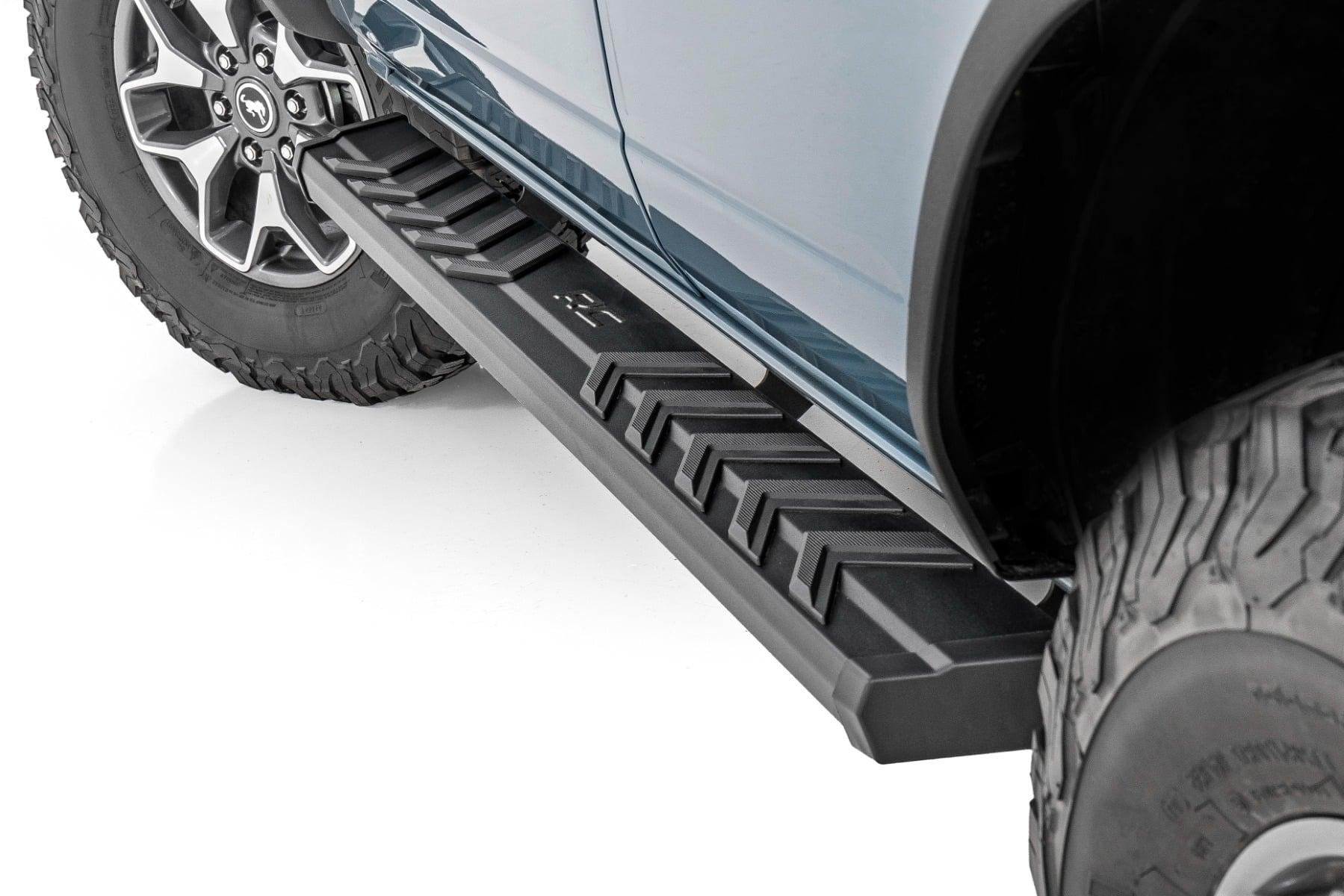 Rough Country BA2 Running Boards Side Step Bars 4-Door Ford Bronco 4WD (2021-2025) (2021-2025 Bronco) - 41007A